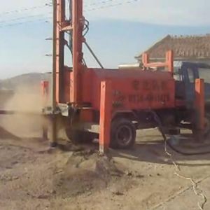 2017山東濰坊宏達(dá)鉆機(jī)車載氣動(dòng)工藝鉆機(jī)試機(jī)視頻